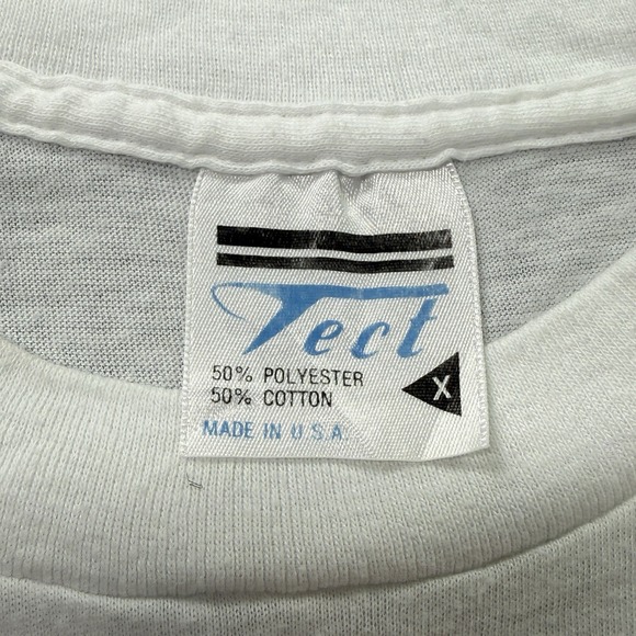 Vintage 1990 Country Calico Cat T-Shirt XL Single Stitch Air Waves Made USA - Picture 5 of 9